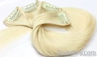 silky soft straight 100% virgin remy hair weft clip in hair extension