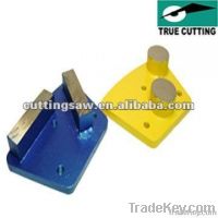 Metal bond diamond grinding block head, grinding block, abrasive tool