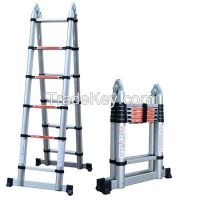 aluminum telescopic ladders WG601-380A 12.5feet 3.8m double using folding stairs