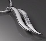 10K White Gold Pendant With Diamond (LPG1061)