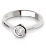 18K White Gold Ring With Diamond (LRD1267)