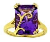 10k Yellow Gold Ring With Amethyst (LRG1015)