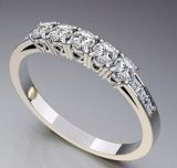 10K White Gold Ring With Diamond (LRG1162)