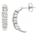 10K White Gold Earring With Gemstone (LEG1111)