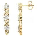 10K Yellow Gold Earring With Diamond And Gemstone (LEG1110)