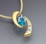 10K Yellow Gold Pendant With Diamond (LPG1062)