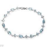 Sterling Silver Bracelet with Topaz (LBRG1045)