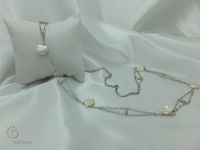 PNA-079 Pearl Necklace with Sterling Silver Chain