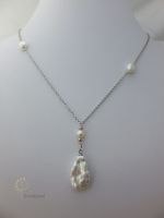 14_Pearl Chain 18inch Necklace PNB002-b