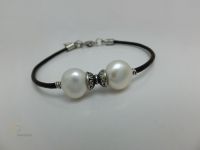 28_Pearl Leather Bracelet PLB005