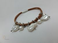 55_Pearl Leather Bracelet PLB015