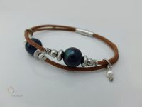 85_Pearl Leather Bracelet PLB016