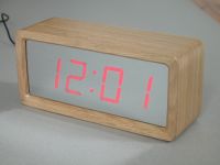 led mirror alarm clock