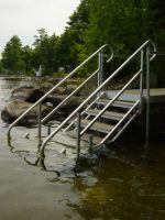Aluminum stairways boat ladders