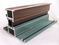 Aluminium Profile ( Green coating and wood pattern )