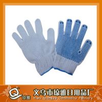 cotton working  glove with/without  pvc dotted
