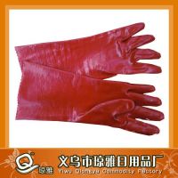 long red oil-proof pvc glove