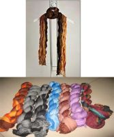 Natural silk handmade scarves