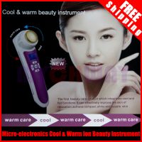 Microcurrent Ion Facial Skin Massager Cool&Warm beauty device Skin Car