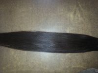 Natural brown color machine weft silky straight