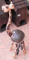 Giraffe Coconut Shell Lamp