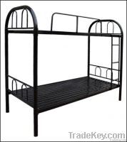 metal bunk bed, with plate base