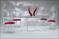 acrylic dining table set