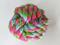 Rope pet toy ball