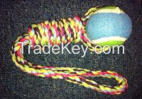 Pet toy Rope with tennis ball