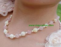 Jewelery fashion crystal/agate/precioustone/gem woman necklace