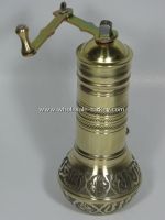 7.3" Turkish Brass COFFEE GRINDER Gold Color No.11