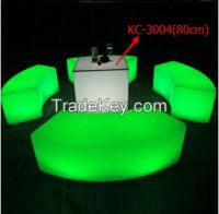 Outdoor Glowing Curved Led Plastic Garden Bench