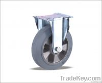 Fixed Caster with Elastic Rubber wheel(Aluminum core)