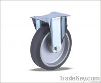 Fixed Caster with Elastic Rubber wheel(Aluminum core)