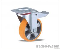 Braked Swivel Caster with Polyurethane Wheels(Aluminum core)