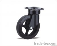 Swivel Caster with Elastic Rubber wheel(Iron core)