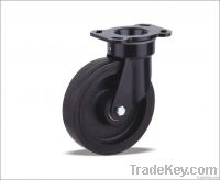 Swivel Caster with Elastic Rubber wheel(Iron core)