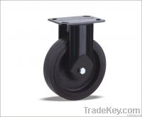 Fixed Caster with Elastic Rubber wheel(Iron core)