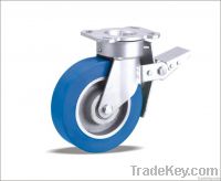 Braked Caster with Polyurethane wheel(Iron core)