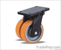 Swivel Caster with Polyurethane Double wheel(Iron core)