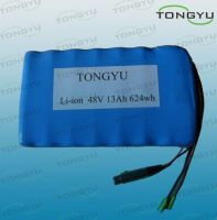 Li-ion / LiPo Rechargeable Battery Pack 48V 13Ah 624WH For Pedicabs