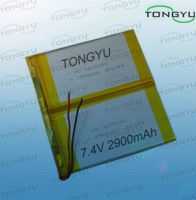 Tablet PC Lithium Polymer Battery Cell 7.4V 2900mAh With High Energy Density