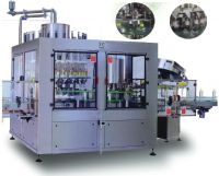 Monobloc piston filling and capping machine