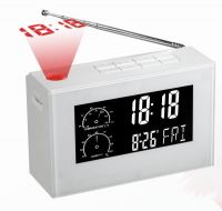 Clock Radio with time talking projection