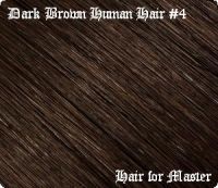Human Hair in Dark Brown Colour