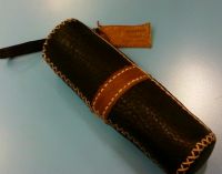 leather  pencil case hand made