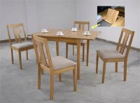 Solid Rubberwood dining set  JAT-DT01-SQ-EXT - JAT-CHR01