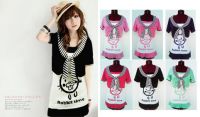 Knitted sweetly vest & T-shirt set