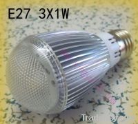 3w E27 led bulbs/e27 led globe bulb, 85-265v, White, 300-330lm,