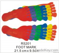 FOOT MARK  6 color pair / set
